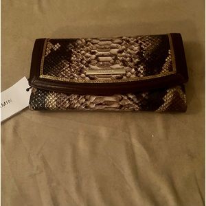 Brahmin Savino folklore, genuine leather checkbook, wallet